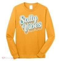 Retro Salty Vibes Beach Lover Long Sleeve Shirt thumb 0