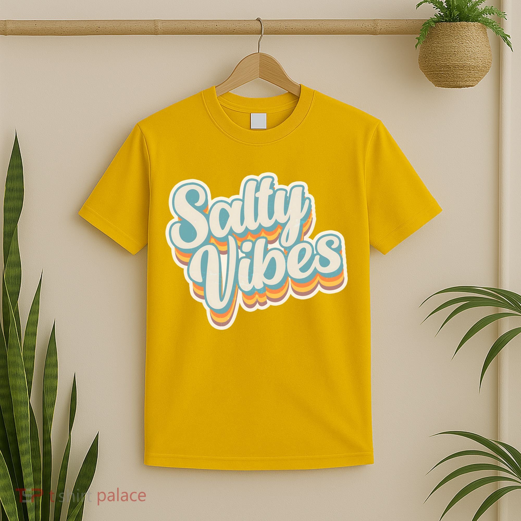 Retro Salty Vibes Beach Lover T-Shirt