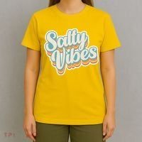 Retro Salty Vibes Beach Lover T-Shirt thumb 4