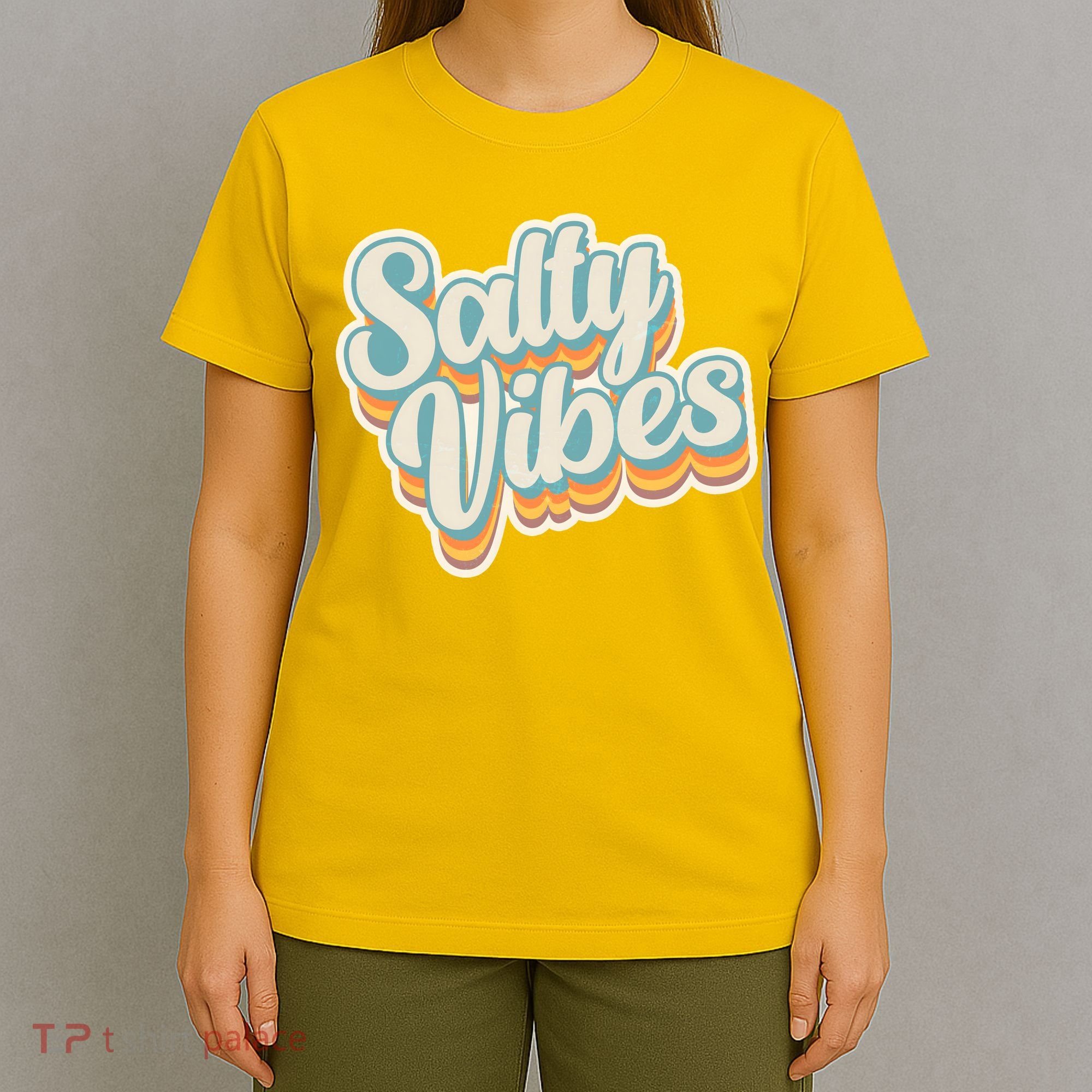 Retro Salty Vibes Beach Lover T-Shirt