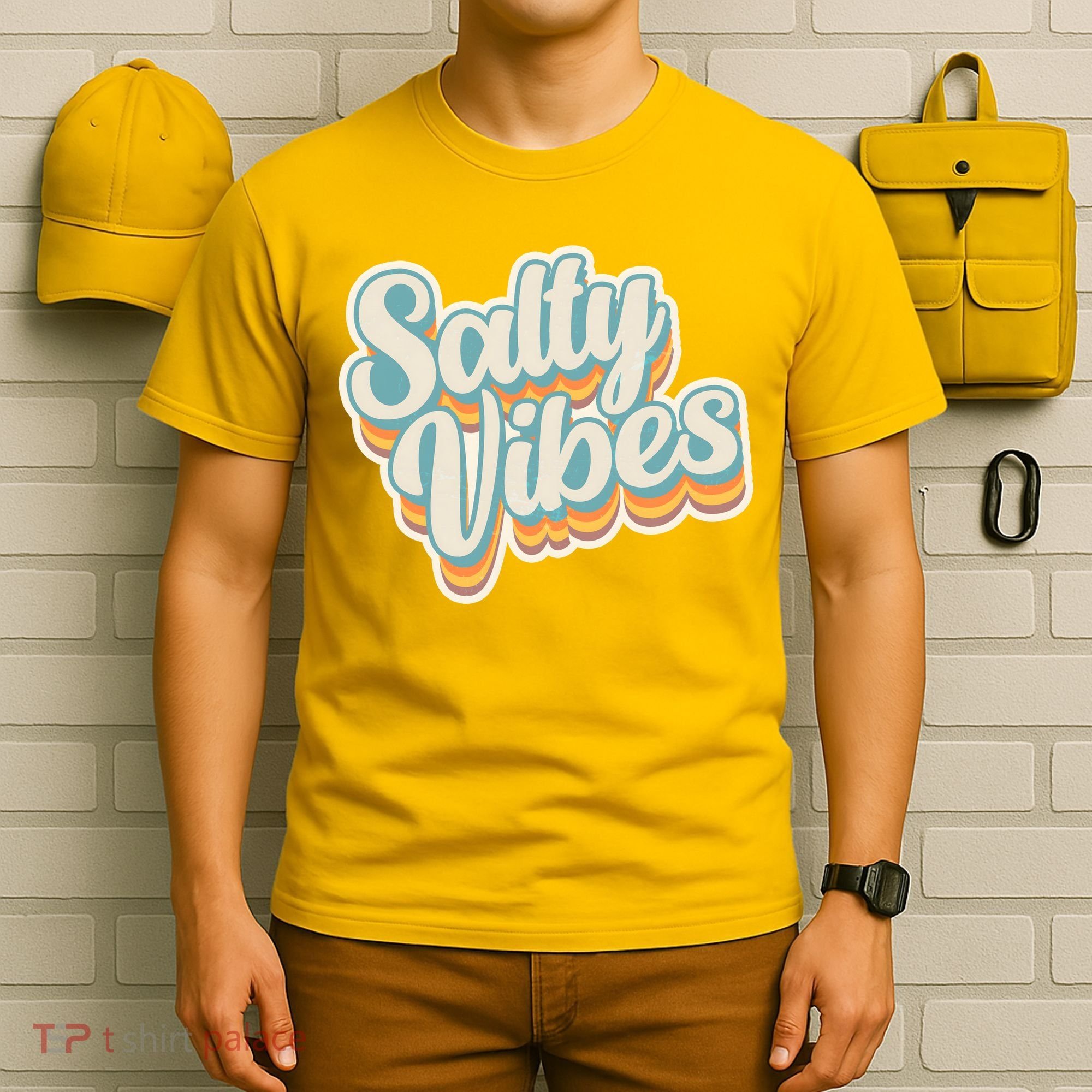 Retro Salty Vibes Beach Lover T-Shirt