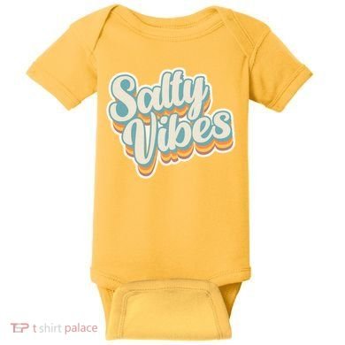 Retro Salty Vibes Beach Lover Baby Bodysuit