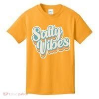 Retro Salty Vibes Beach Lover Kids T-Shirt thumb 0
