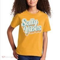 Retro Salty Vibes Beach Lover Kids T-Shirt thumb 2