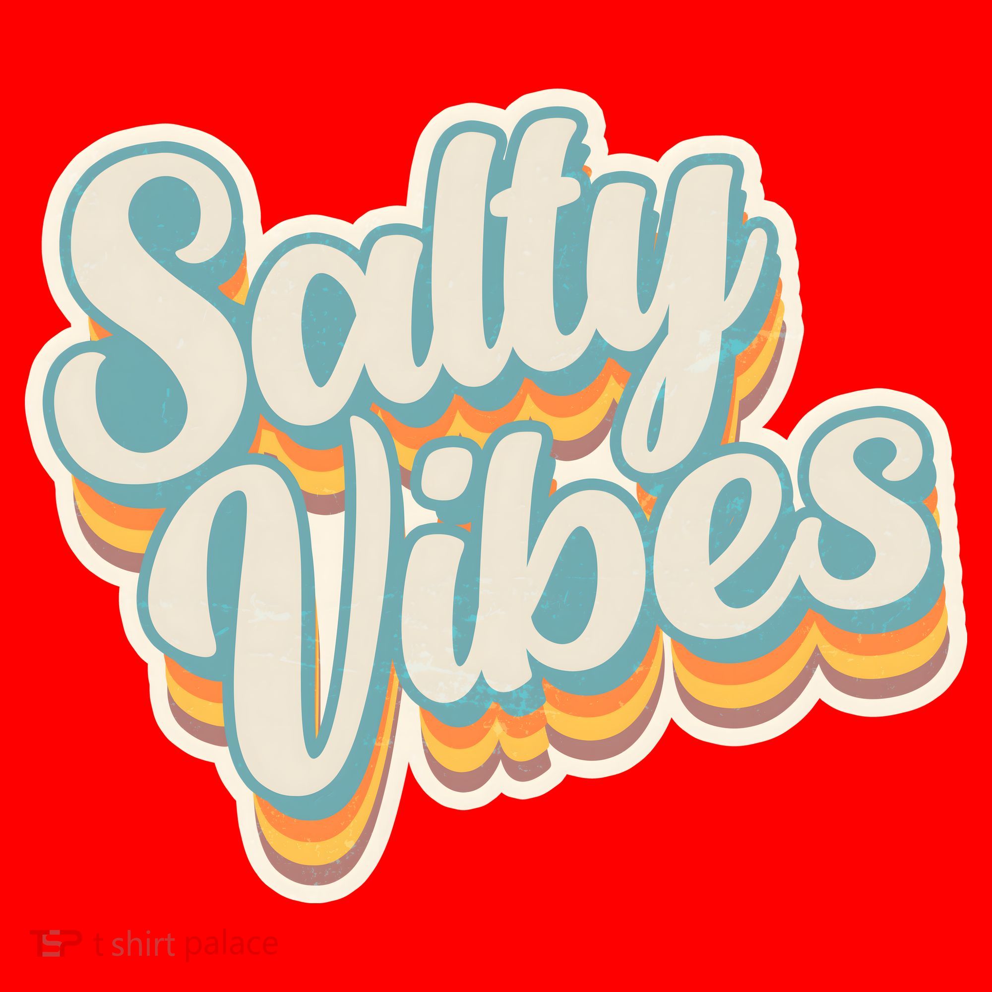 Retro Salty Vibes Beach Lover Santa Hat
