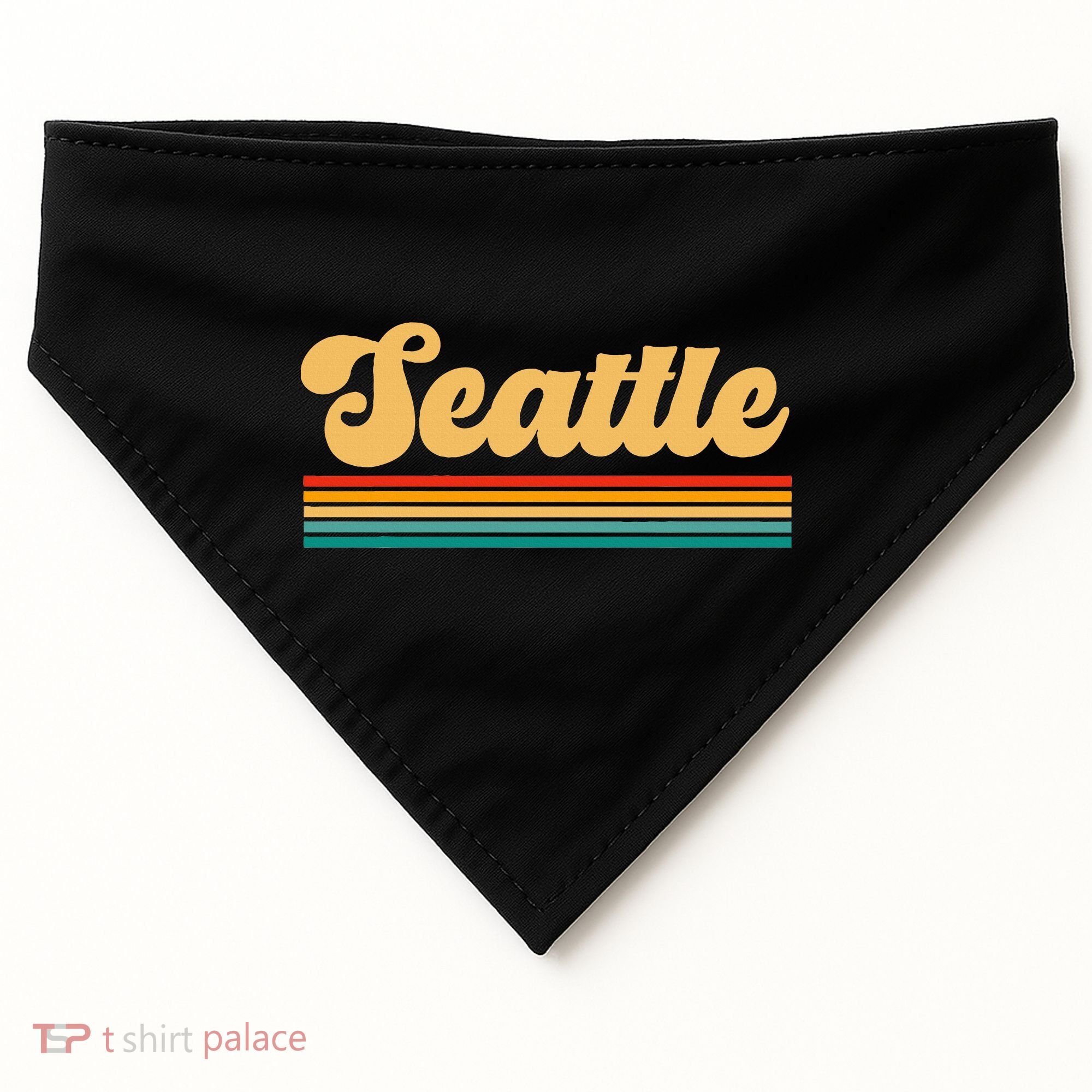 Retro Seattle Washington USA-Made Doggie Bandana