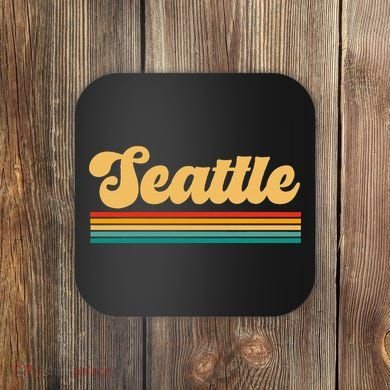 Retro Seattle Washington Coaster