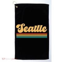 Retro Seattle Washington Golf Towel thumb 0