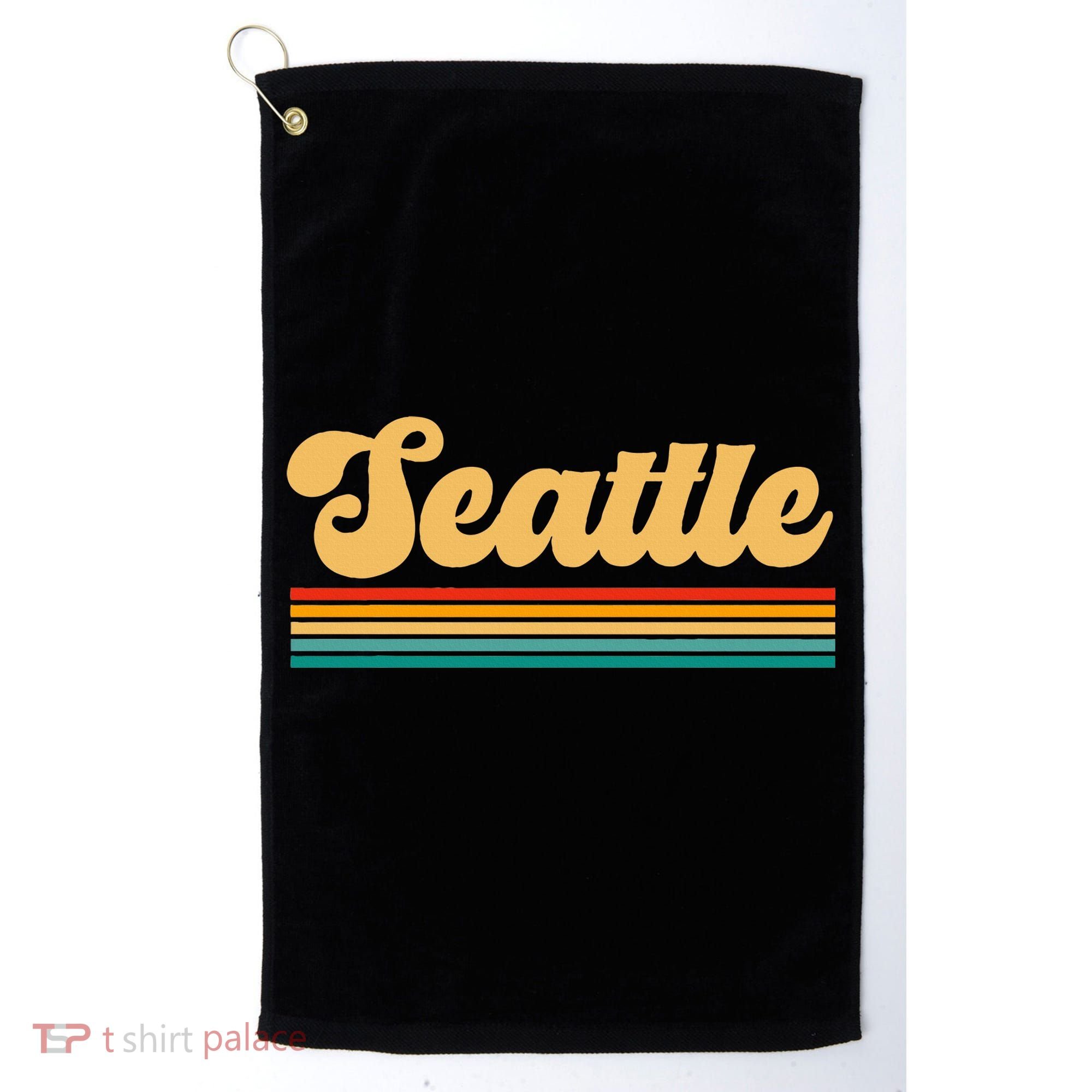Retro Seattle Washington Golf Towel