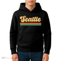 Retro Seattle Washington Kids Hoodie thumb 4