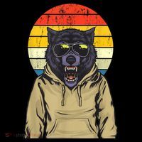 Retro Sunset Wolf Polo thumb 3