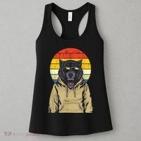 Retro Sunset Wolf Women's Tank Top thumb 3