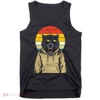 Retro Sunset Wolf Tank Top thumb 0
