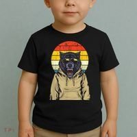Retro Sunset Wolf Toddler T-Shirt thumb 2