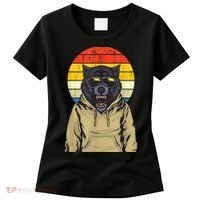 Retro Sunset Wolf Women's T-Shirt thumb 0