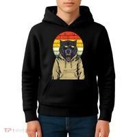 Retro Sunset Wolf Kids Hoodie thumb 4