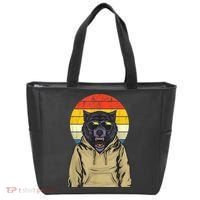 Retro Sunset Wolf Tote Bag thumb 0