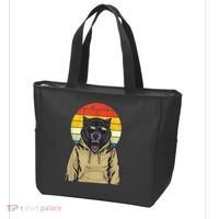 Retro Sunset Wolf Tote Bag thumb 3