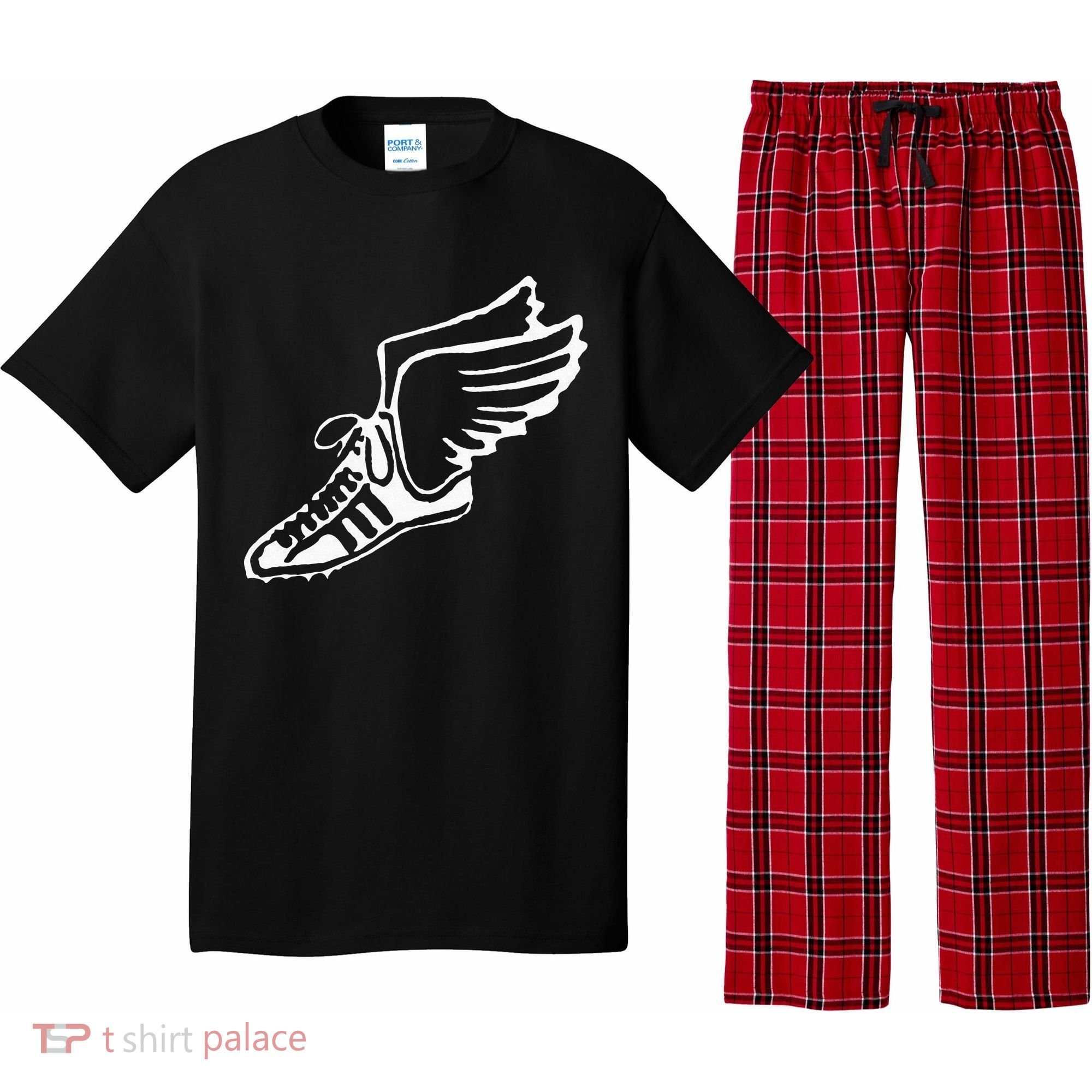 Running Shoe With Wings Track And Field Sneaker Pajama Set