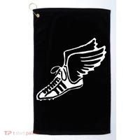 Running Shoe With Wings Track And Field Sneaker Golf Towel thumb 0
