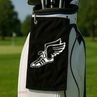Running Shoe With Wings Track And Field Sneaker Golf Towel thumb 2
