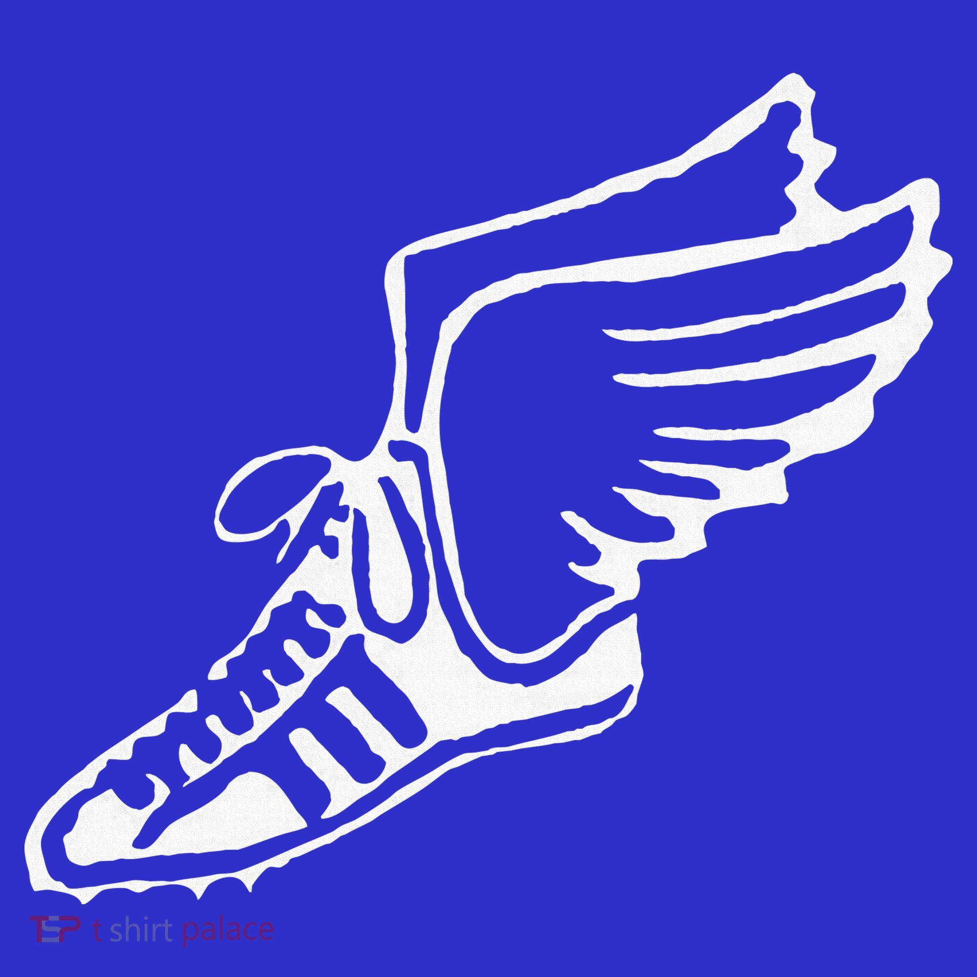 Running Shoe With Wings Track And Field Sneaker T-Shirt