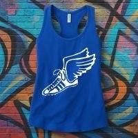 Running Shoe With Wings Track And Field Sneaker Women's Tank Top thumb 3