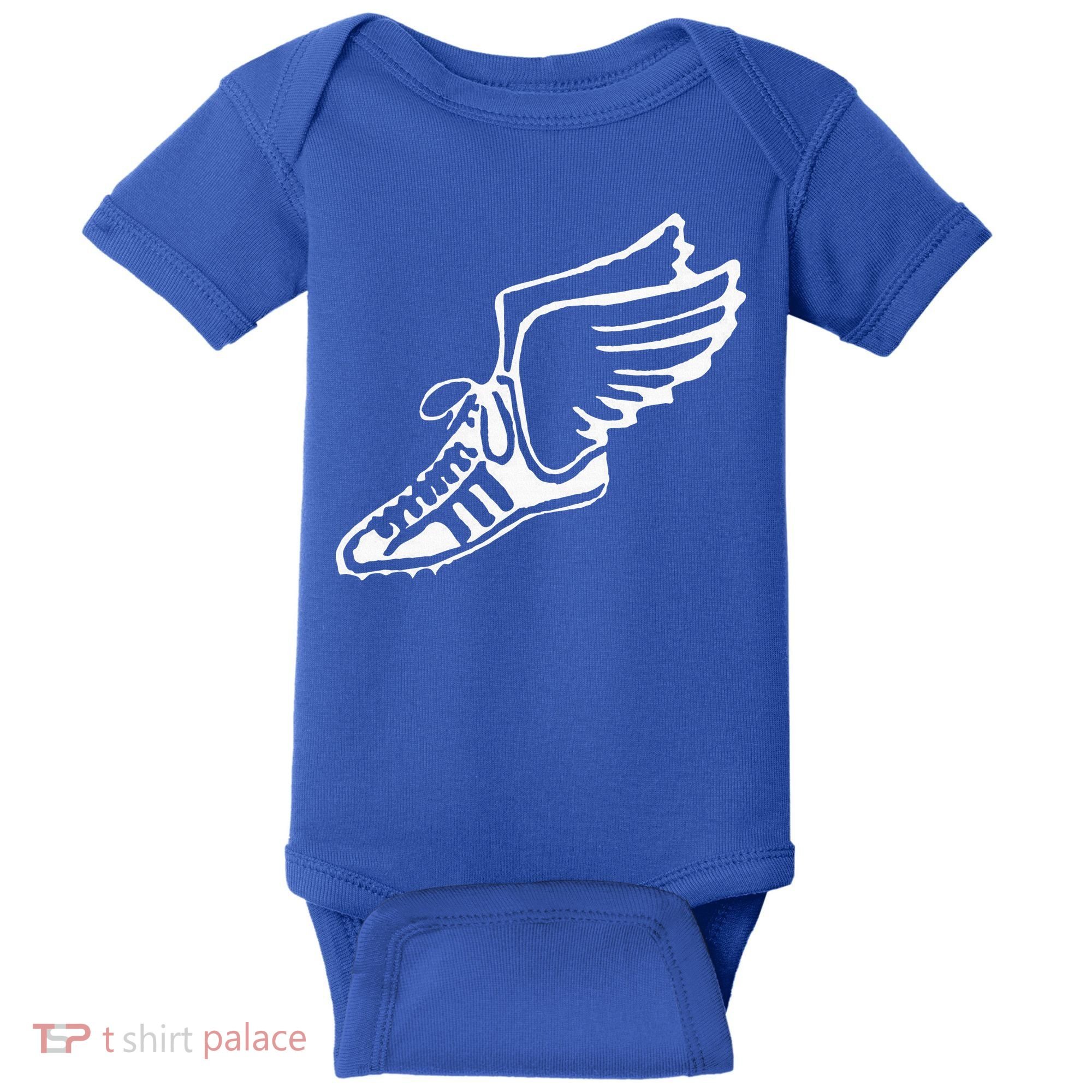 Running Shoe With Wings Track And Field Sneaker Baby Bodysuit