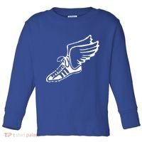 Running Shoe With Wings Track And Field Sneaker Toddler Long Sleeve Shirt thumb 0