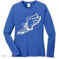 Running Shoe With Wings Track And Field Sneaker Women's Long Sleeve Shirt thumb 0