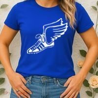 Running Shoe With Wings Track And Field Sneaker Women's T-Shirt thumb 2