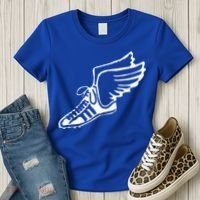 Running Shoe With Wings Track And Field Sneaker Women's T-Shirt thumb 3