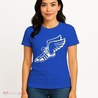 Running Shoe With Wings Track And Field Sneaker Women's T-Shirt thumb 4