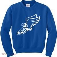 Running Shoe With Wings Track And Field Sneaker Kids Sweatshirt thumb 0