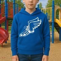 Running Shoe With Wings Track And Field Sneaker Kids Hoodie thumb 2