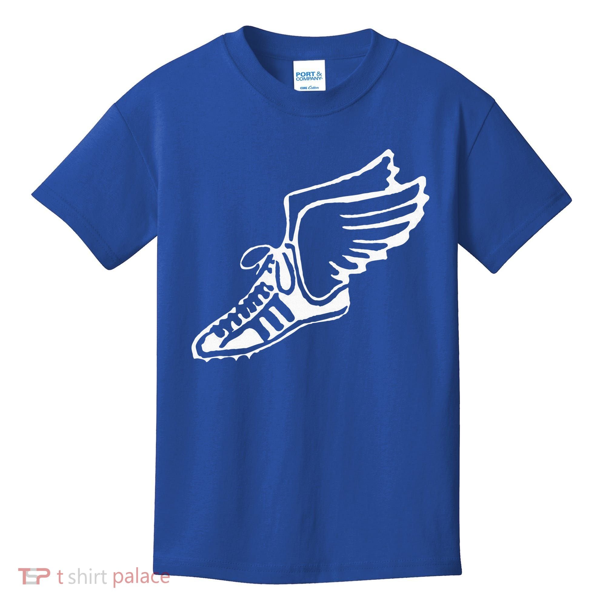 Running Shoe With Wings Track And Field Sneaker Kids T-Shirt