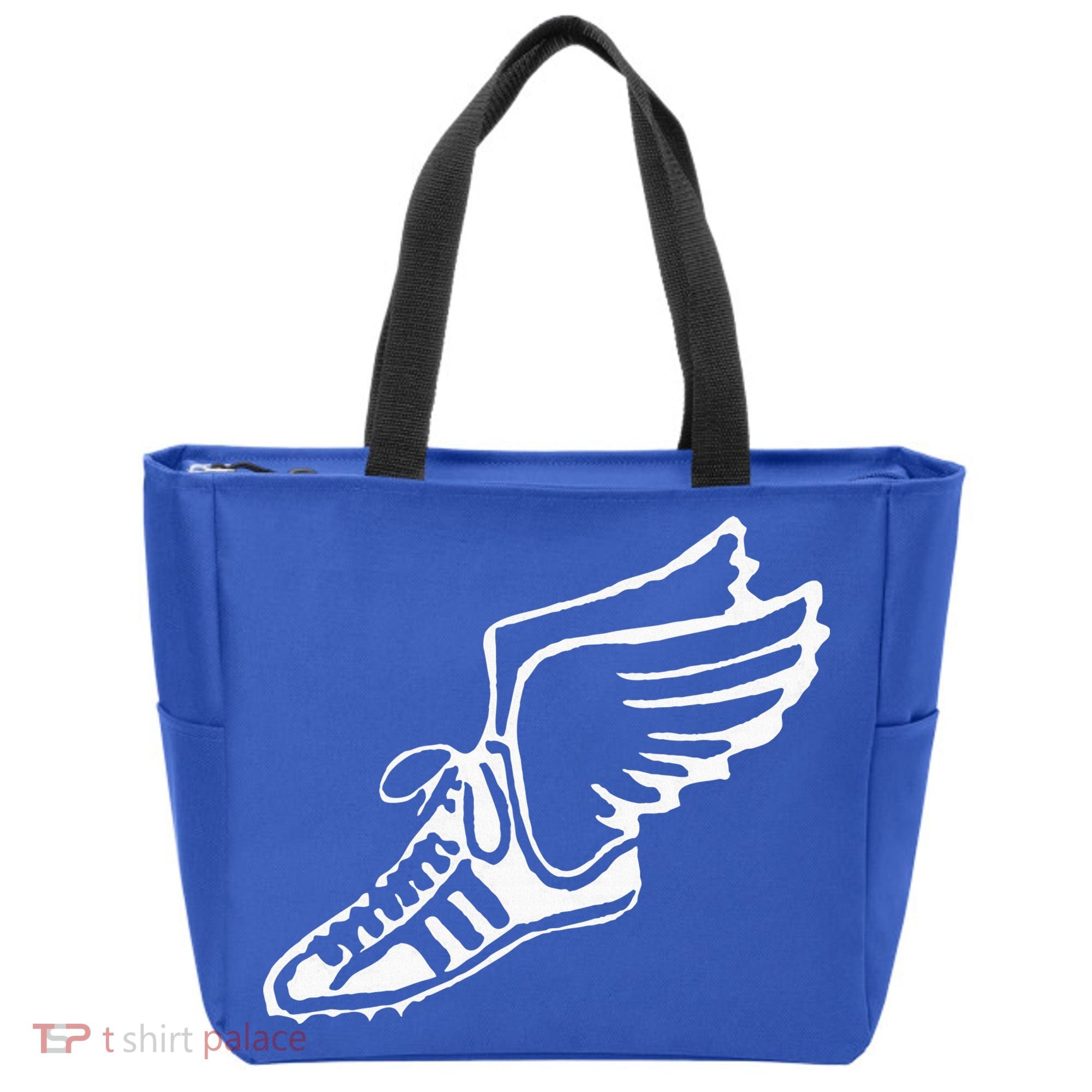 Running Shoe With Wings Track And Field Sneaker Tote Bag