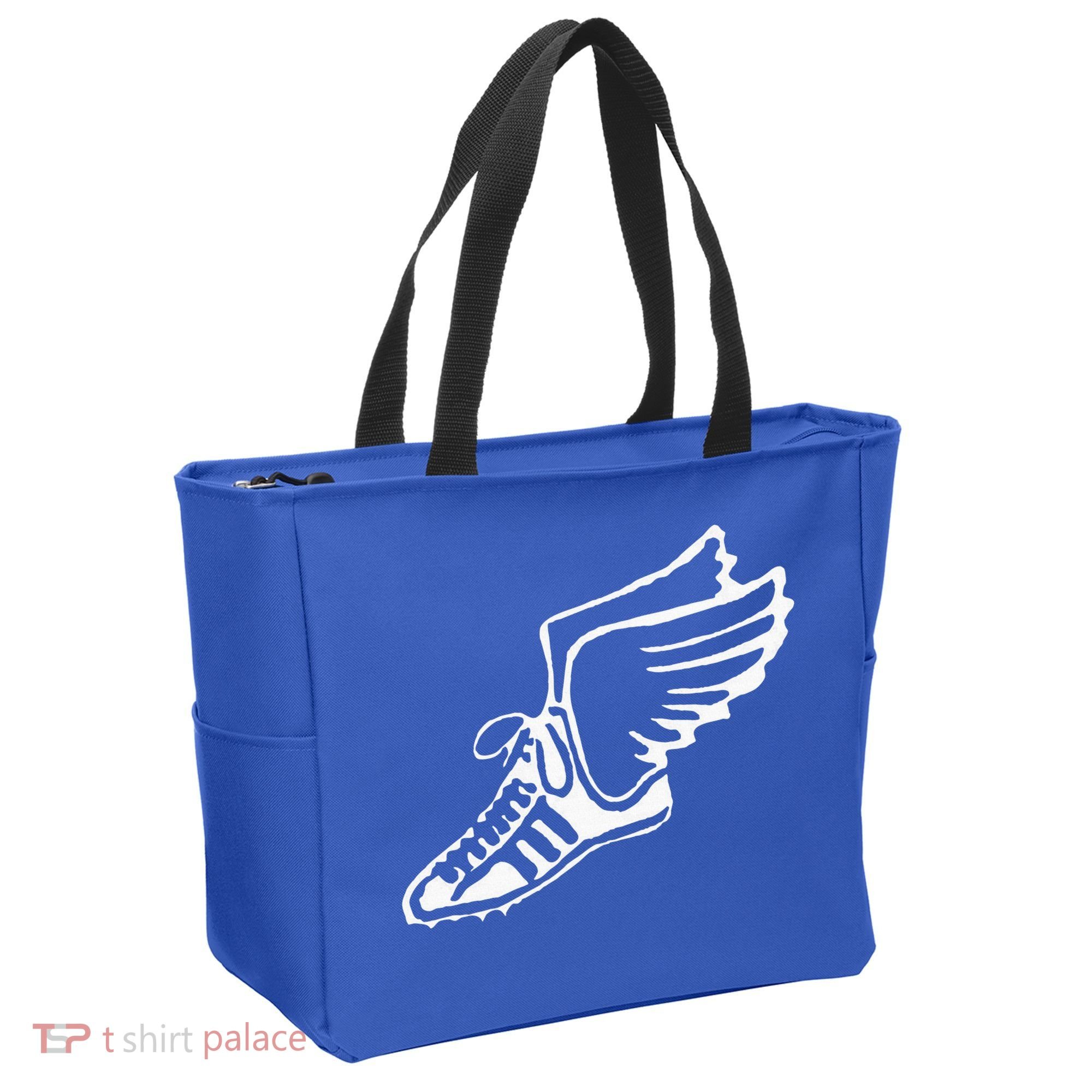Running Shoe With Wings Track And Field Sneaker Tote Bag