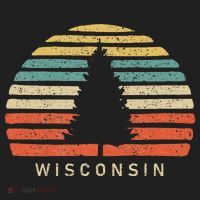 Retro Sunset Wisconsin Pine Tree Beanie thumb 2