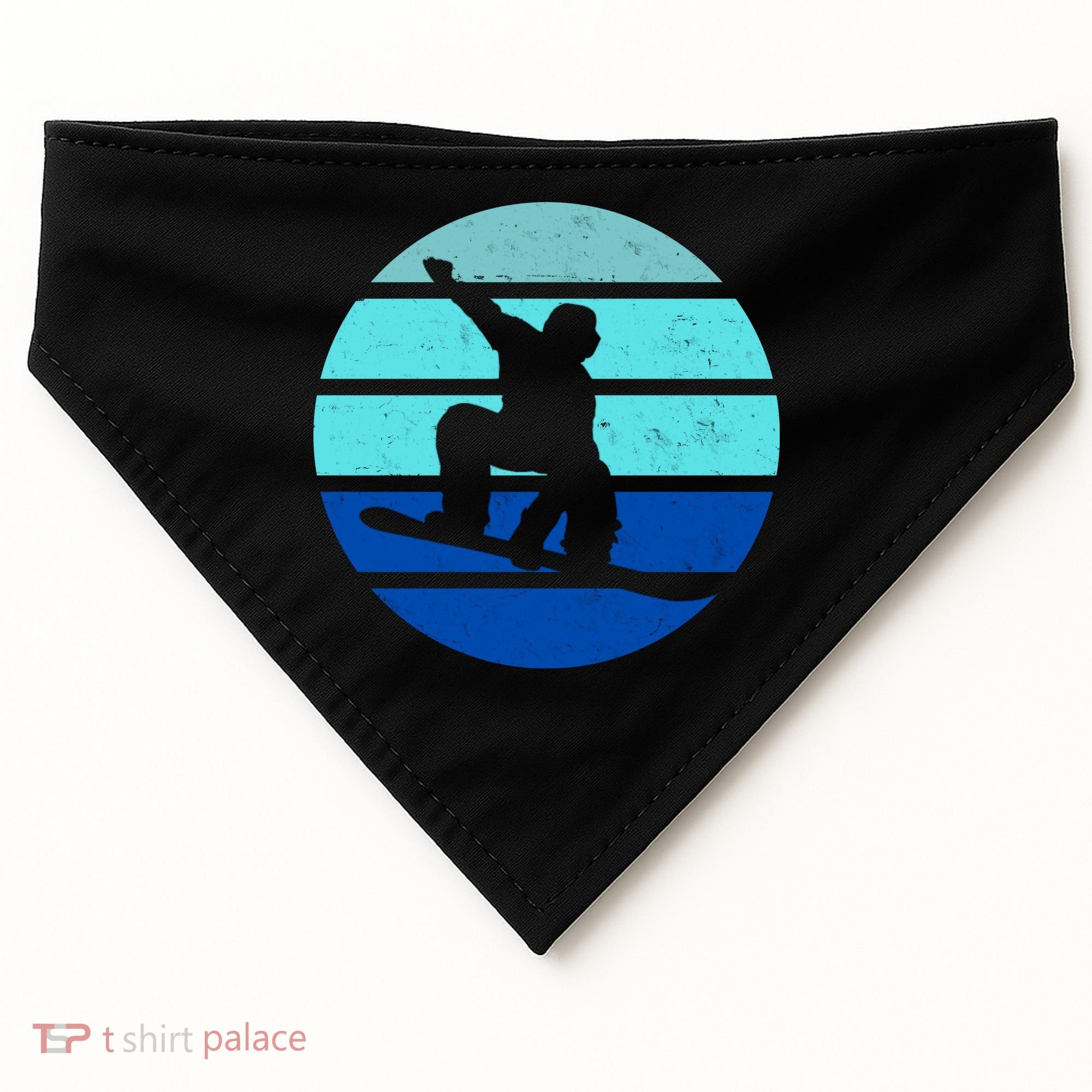 Retro Snowboarding Winter Sport USA-Made Doggie Bandana