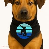 Retro Snowboarding Winter Sport USA-Made Doggie Bandana thumb 1