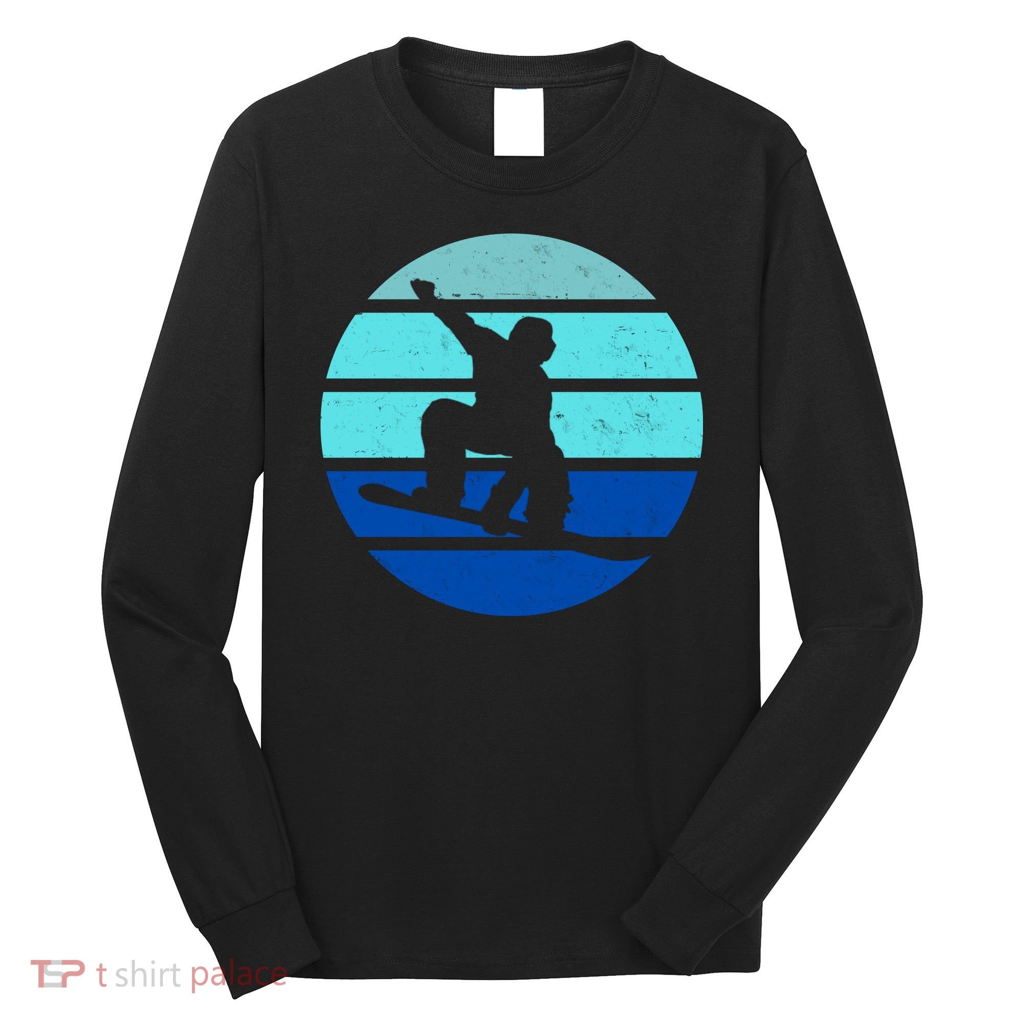 Retro Snowboarding Winter Sport Long Sleeve Shirt