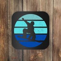 Retro Snowboarding Winter Sport Coaster thumb 0