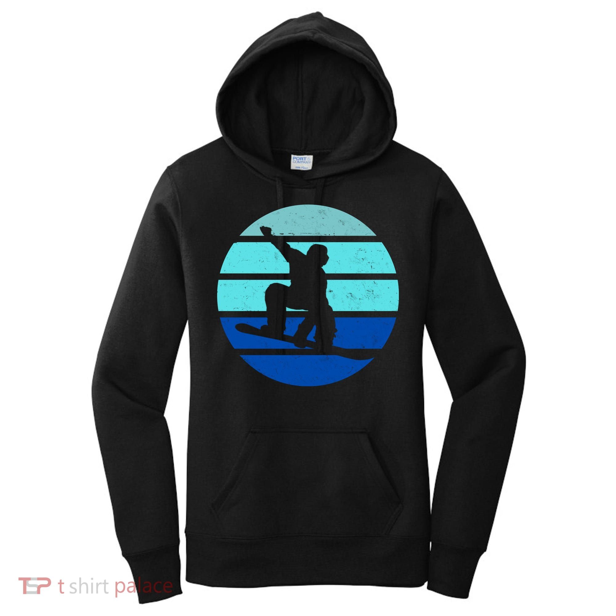 Retro Snowboarding Winter Sport Women's Hoodie
