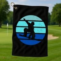 Retro Snowboarding Winter Sport Golf Towel thumb 1