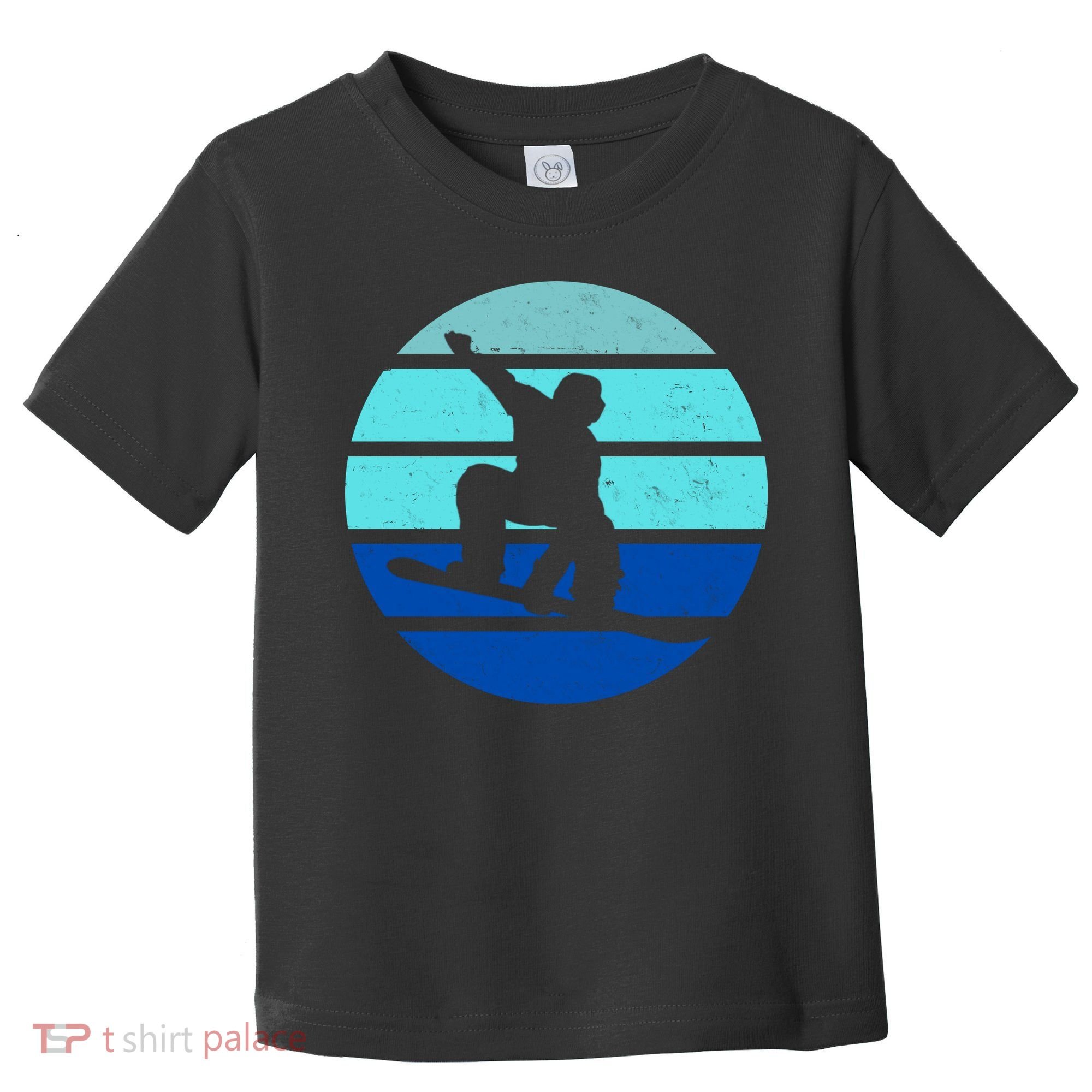 Retro Snowboarding Winter Sport Toddler T-Shirt