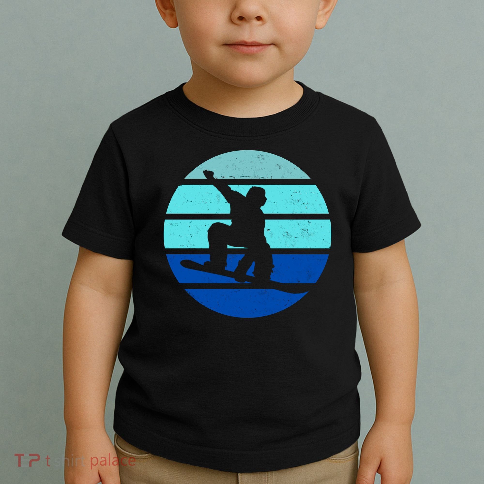 Retro Snowboarding Winter Sport Toddler T-Shirt