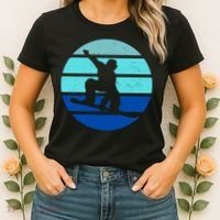 Retro Snowboarding Winter Sport Women's T-Shirt thumb 2