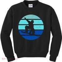 Retro Snowboarding Winter Sport Kids Sweatshirt thumb 0