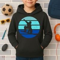 Retro Snowboarding Winter Sport Kids Hoodie thumb 2